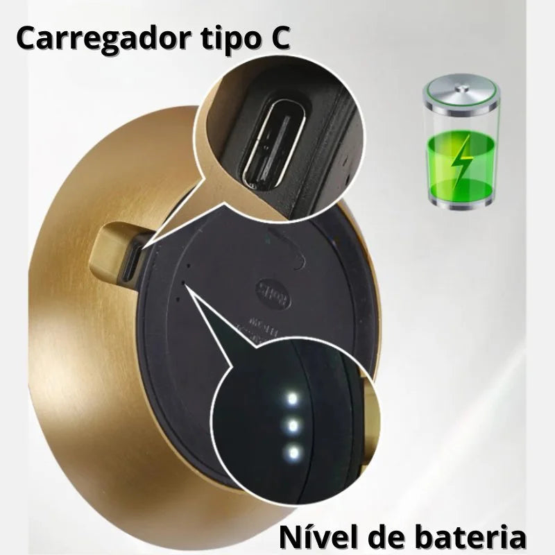 Clássica Luminária de Mesa Estilo Vela Sem Fio